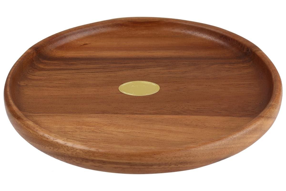 Round Wooden Plate Small for Serving Pizza