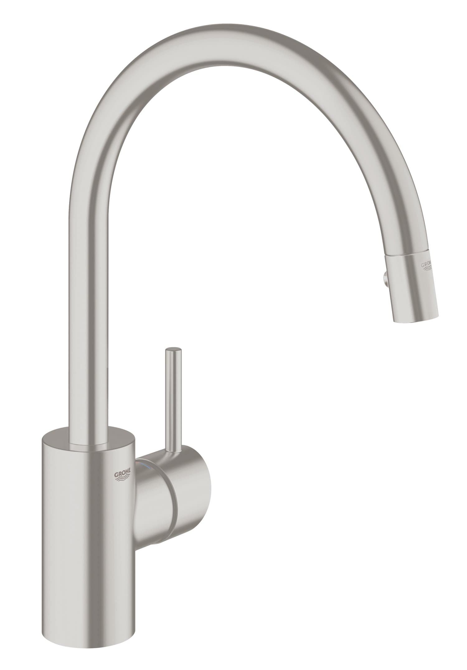 GROHE 31483DC1 Concetto Sink Mixer Tap with Extractable (Imported from Germany), Super Steel