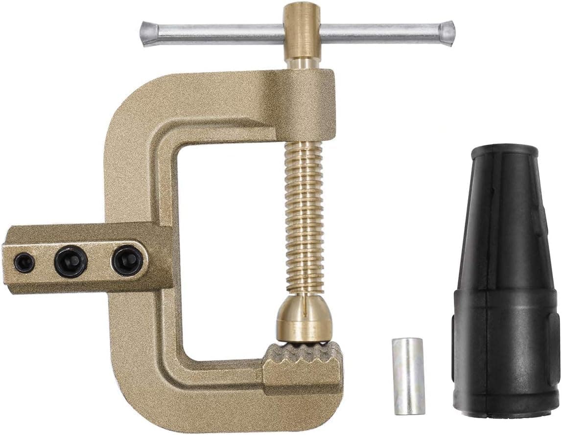 HITBOX Welding Ground Clamp Brass 0.75kg Full Cooper 400Amp High Standard Solid Brass Clamp for Industrial Use