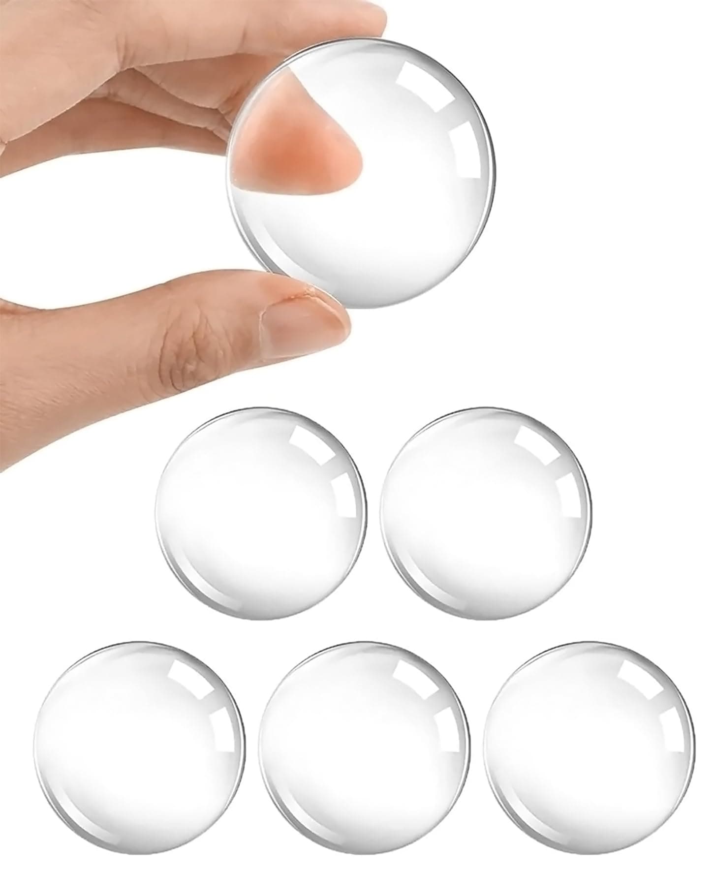 GLUN® Clear Rubber Self Adhesive Door Bumper Stopers Wall Protector, Handle Knob, Shield Bumper Guard for Wall, 6 Piece Pack