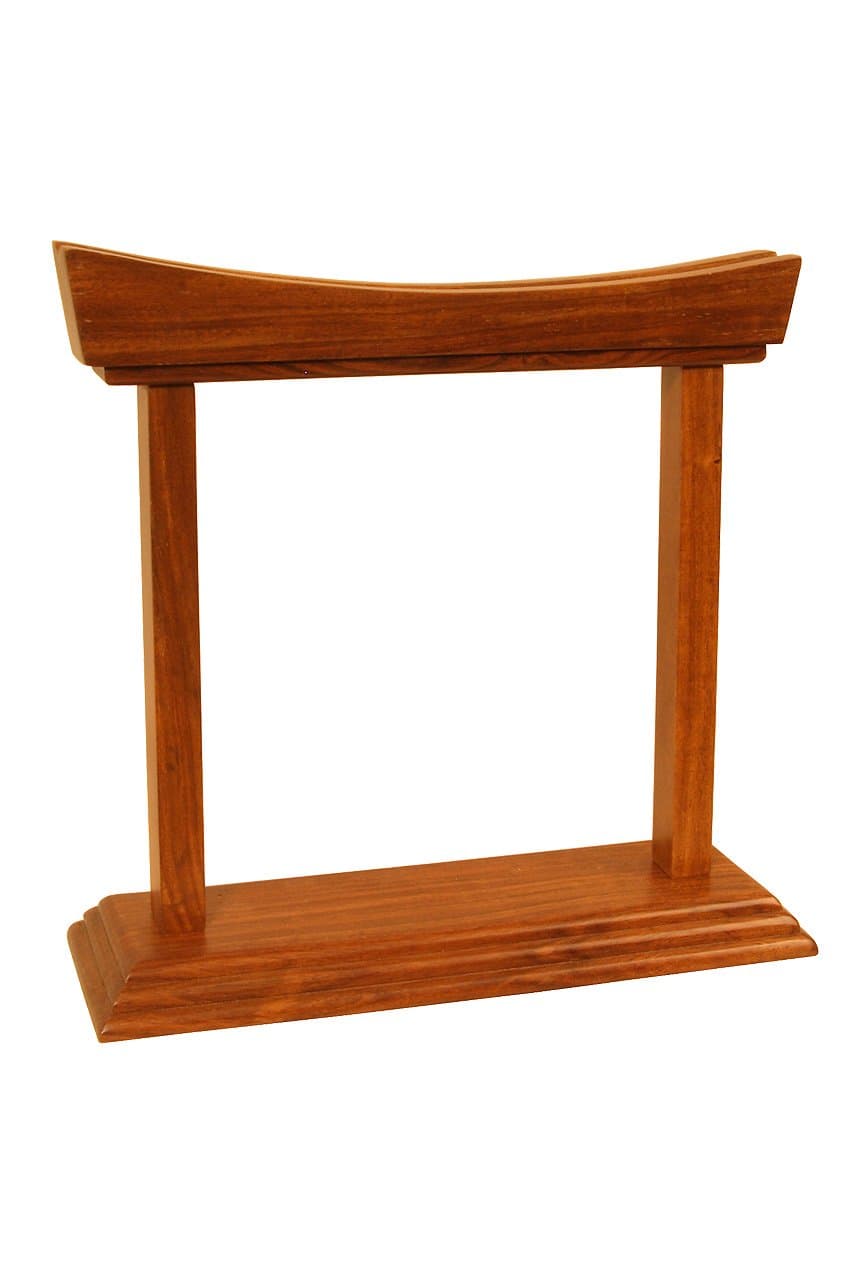 DOBANI Gong Stand, Rosewood, Curved, 7-Inch