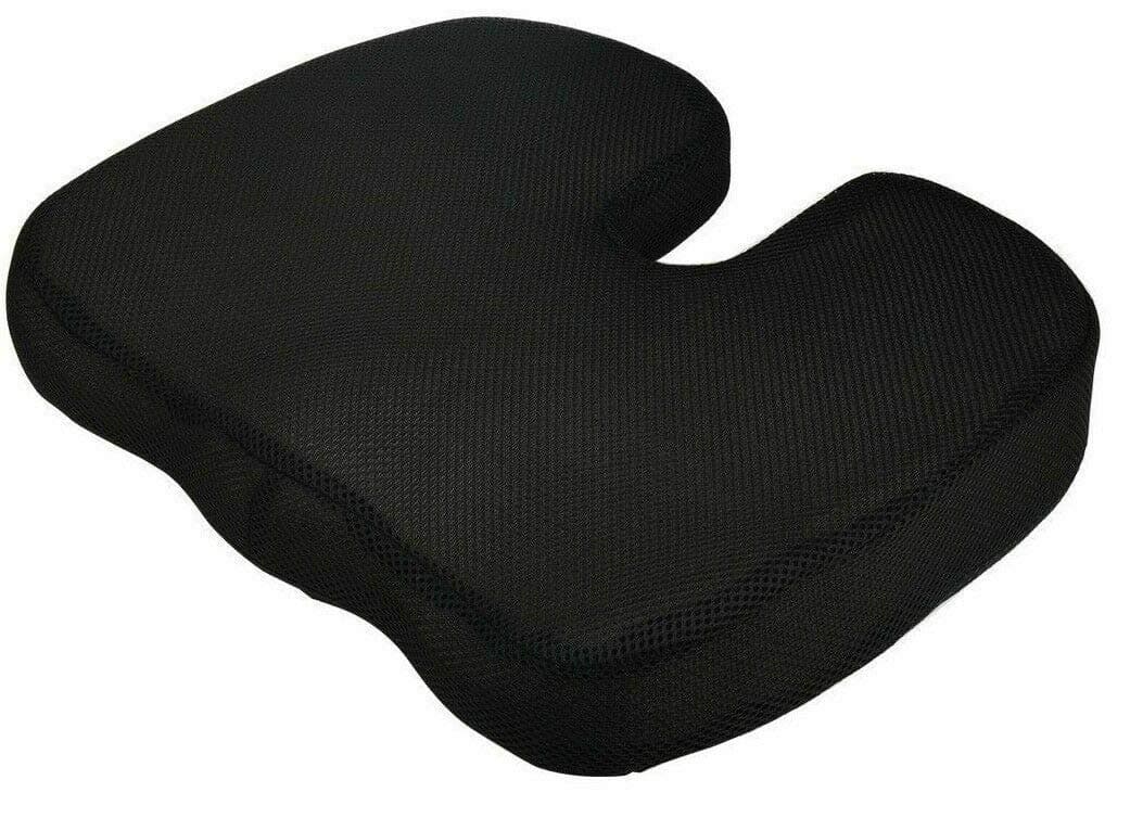 Textile Arena HARLEY STREET® Memory Foam Coccyx Cushion for Lower Back | Portable Office Chair Cushion | Non-Slip Car Seat Cushion | Sciatica Cushion for Office Chair, Home, Wheelchair Seat Cushions
