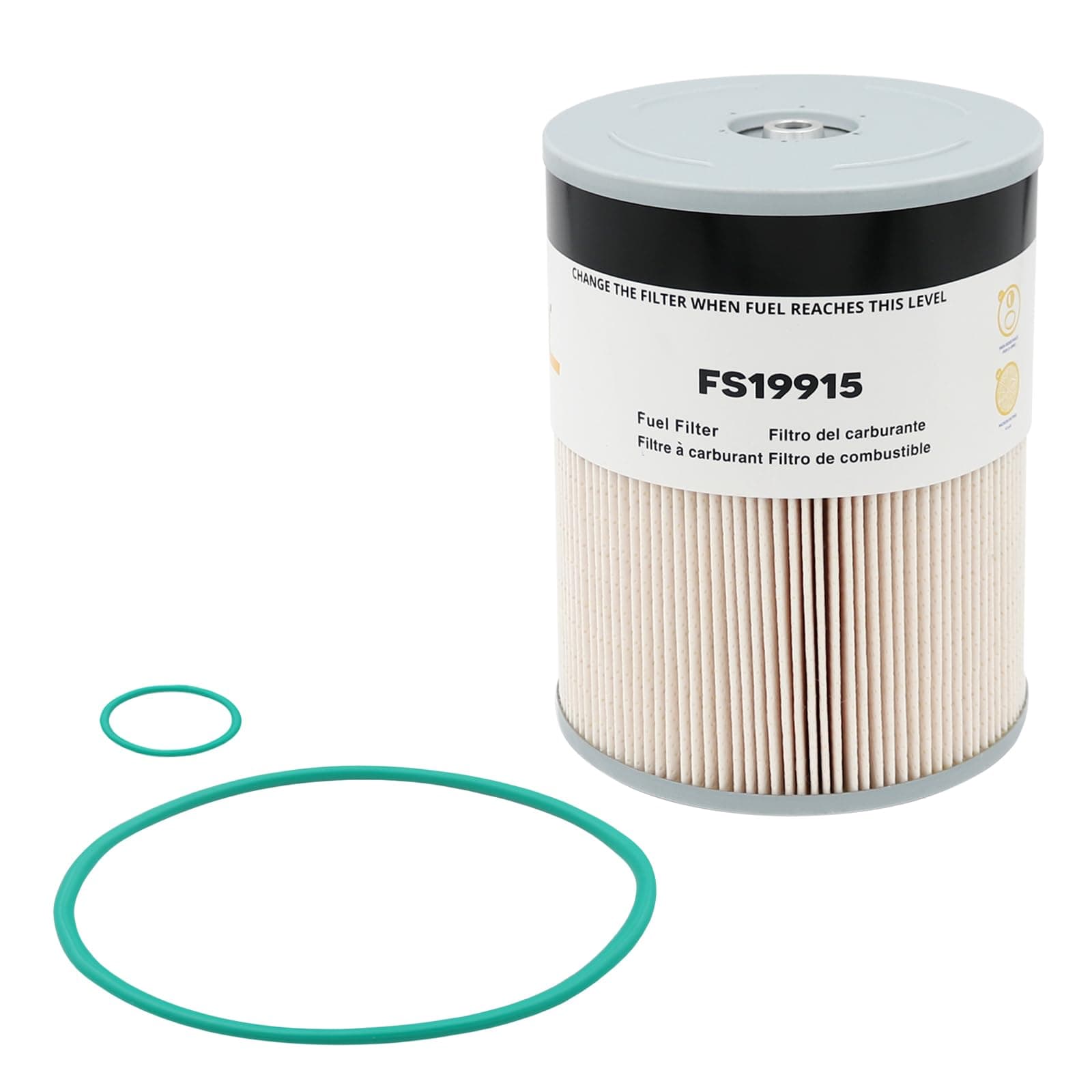 FS19915 Fuel Filter, for DD13, DD15, DD16, X15, ISX15 Diesel Engines, Replaces P551011, PF9804, L9915F, 86655, A0000903651, 33655, CS11122