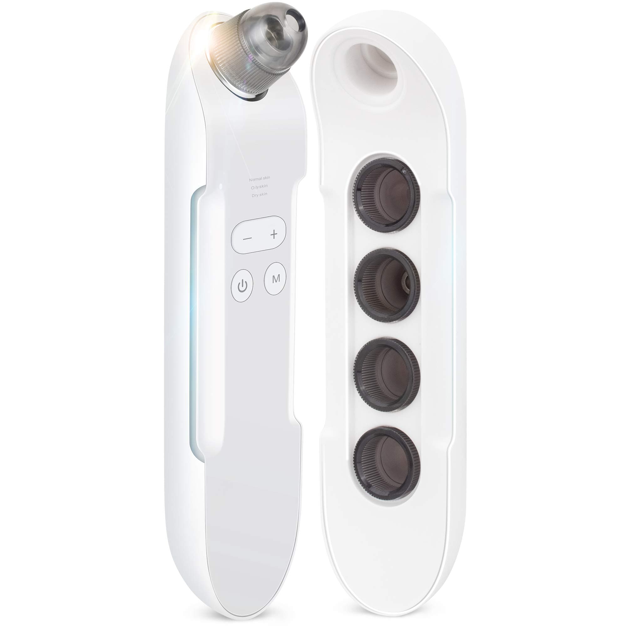 Blackhead Remover Face Pore Vacuum Cleaner EZBASICS Upgraded Blackhead Vacuum Rechargeable White Heads Removal with 3 Adjustable Suction Power Blackhead Extractor Tool with LED Display(White)