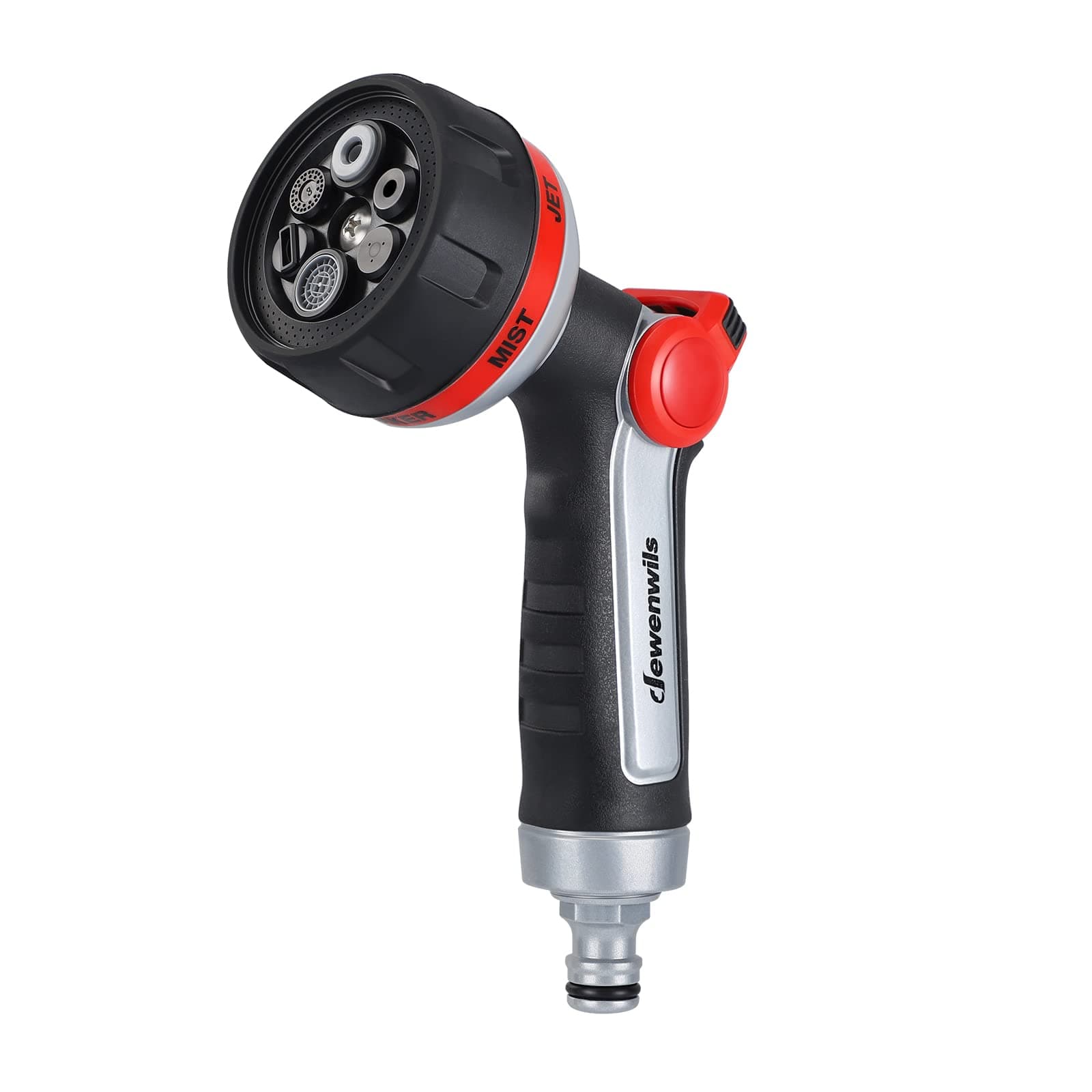 DEWENWILS Hose Pipe Spray Gun, 6 Adjustable Watering Patterns Garden Hose Spray Gun with Thumb Control, Hose Nozzle for Garden, Cars, Home Cleaning, Leakproof