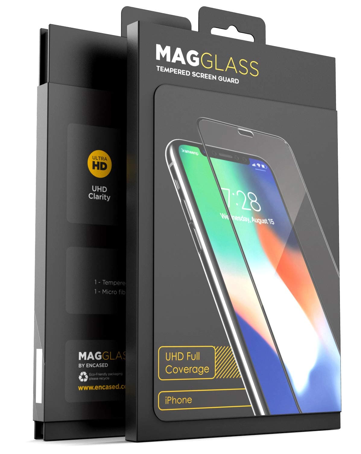 Magglass iPhone 11 Pro Max/iPhone Xs Max Full Coverage Screen Protector, (Shatterproof) Case Compatible Tempered Glass Full Adhesive Glue Edge to Edge Coverage Phone Screen Guard