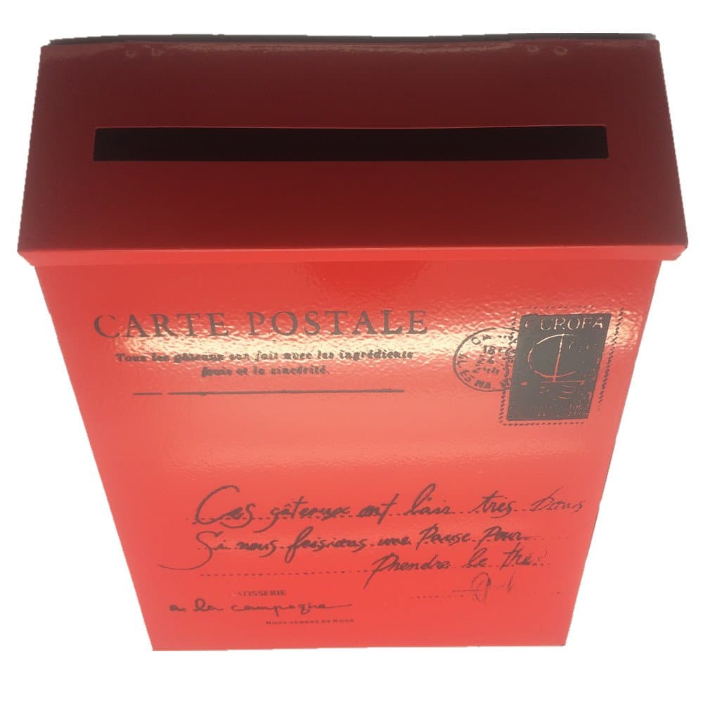 Mail Box Copper Wall Mount Mailbox Post Mailman Home Improvements Decor (Red)