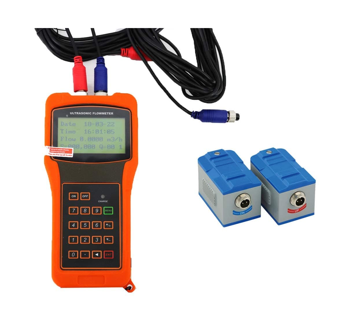 Ultrasonic Flow Meter Liquid Flowmeter with Small Transducer TS-2 for Pipe Diameter DN25 to 100mm with Max Liquid Temperature 90 Celsius Degree