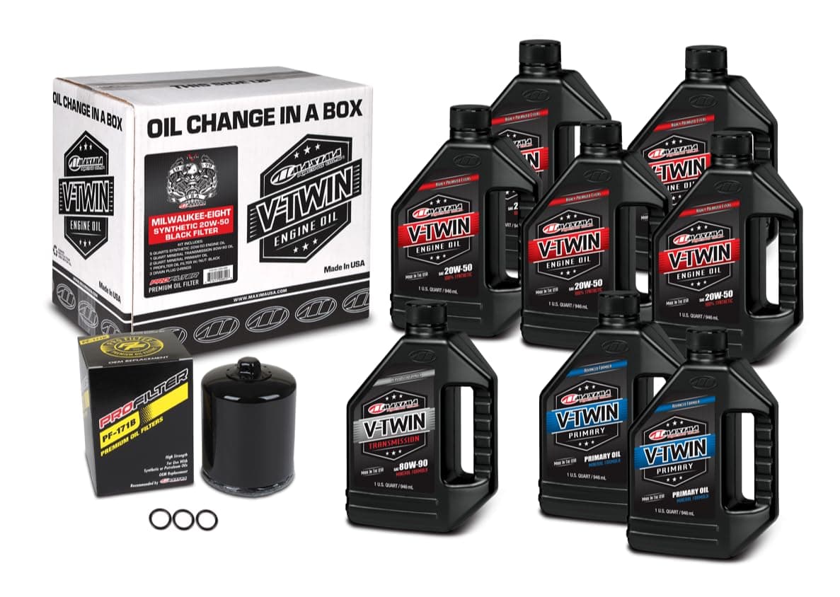 V-Twin Oil Change Kit Synthetic w/Black Filter, Milwaukee-Eight