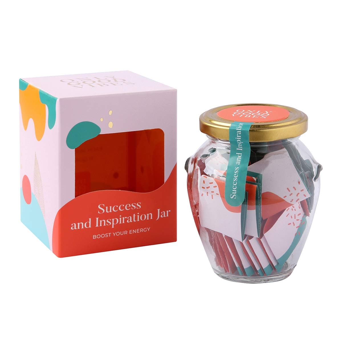 Success and Inspiration Jar gives positive boost and motivates you, your friends and others that you care for every day. It’s a gift for any occasion