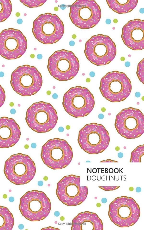 Doughnut Notebook: (White Edition) Fun notebook 96 ruled/lined pages (5x8 inches / 12.7x20.3cm / Junior Legal Pad / Nearly A5)