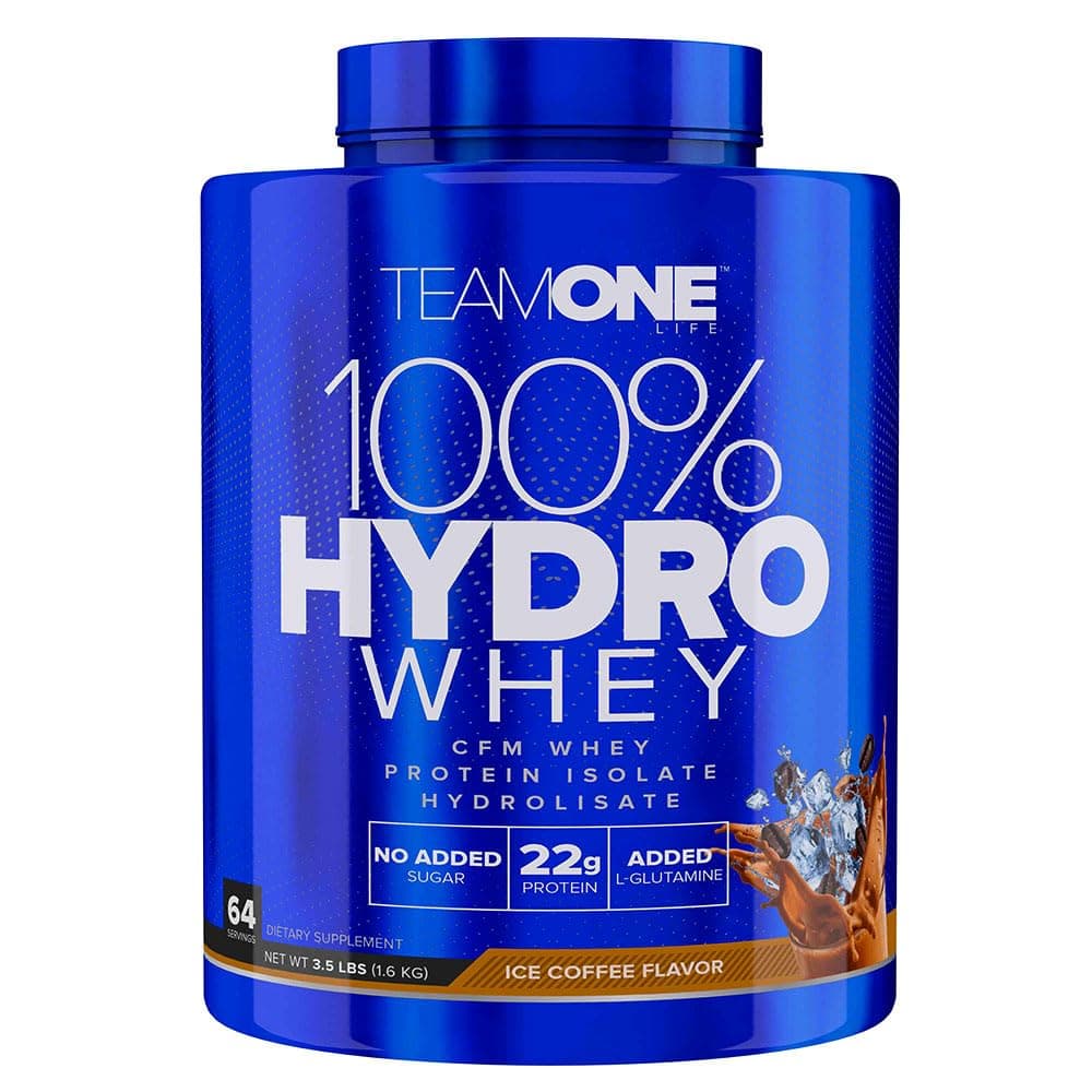 Life 100% Hydro Whey, (22g) High Protein Isolate Hydrolysate, Supporting Muscle Growth, Recovery, No Added Sugar - Added L-Glutamine - (3.5 LB, Ice Coffee)