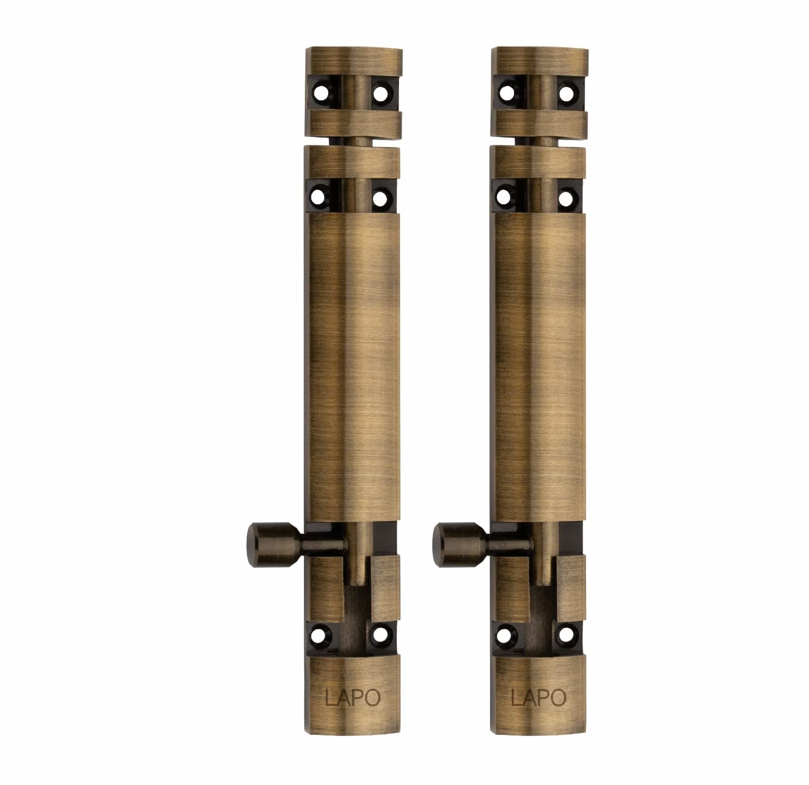 LAPO 2 Pack Heavy Duty Aluminium 8 Inch Tower Bolt for Home,Offices Doors and Windows/Tower Bolt for Main Door/Door Latch/Kundi/Chitakini/Door Latch for Main Door and Window(Antique Finish, Pack of 2)