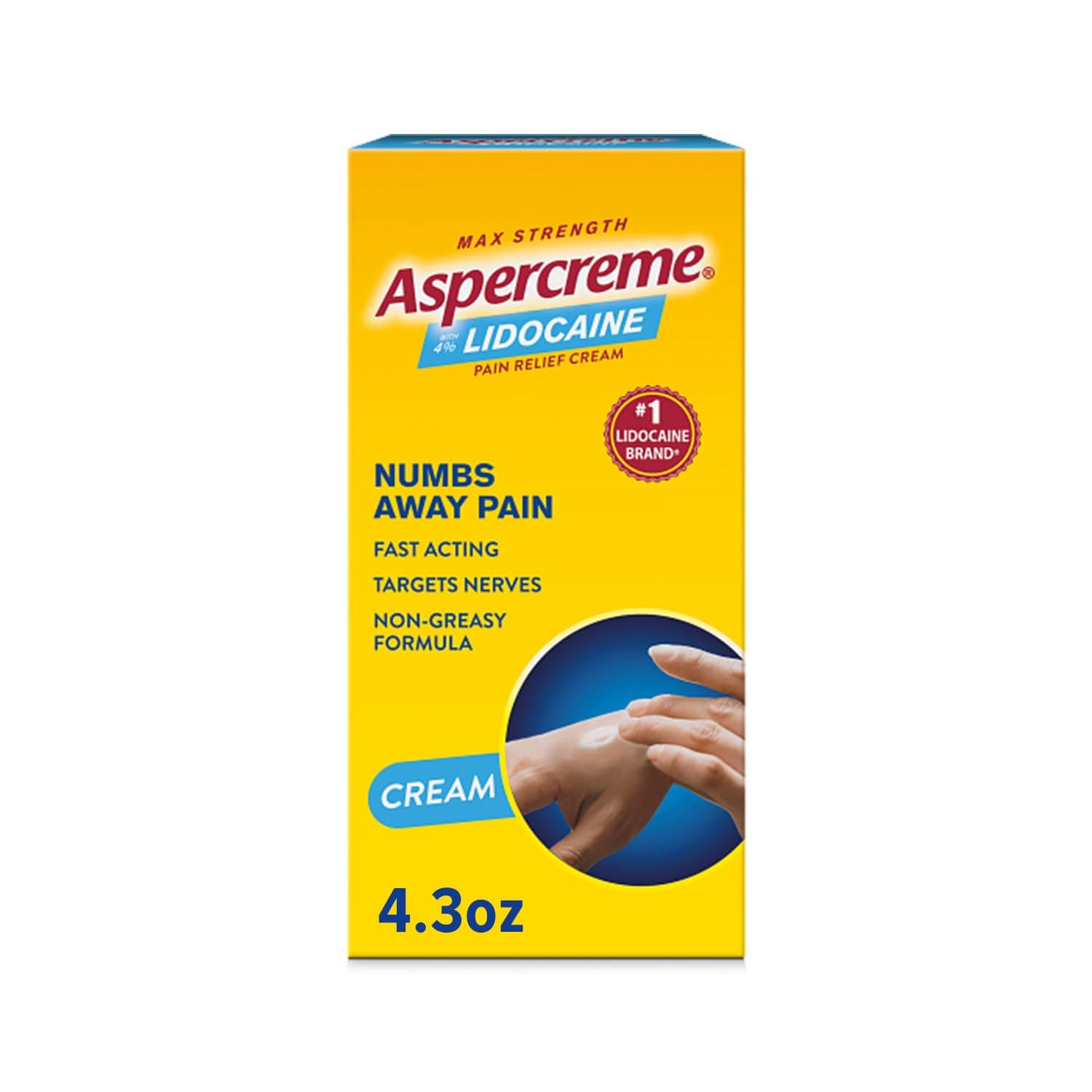 Aspercreme Pain Relief Cream With 4% Lidocaine - 4.3 oz