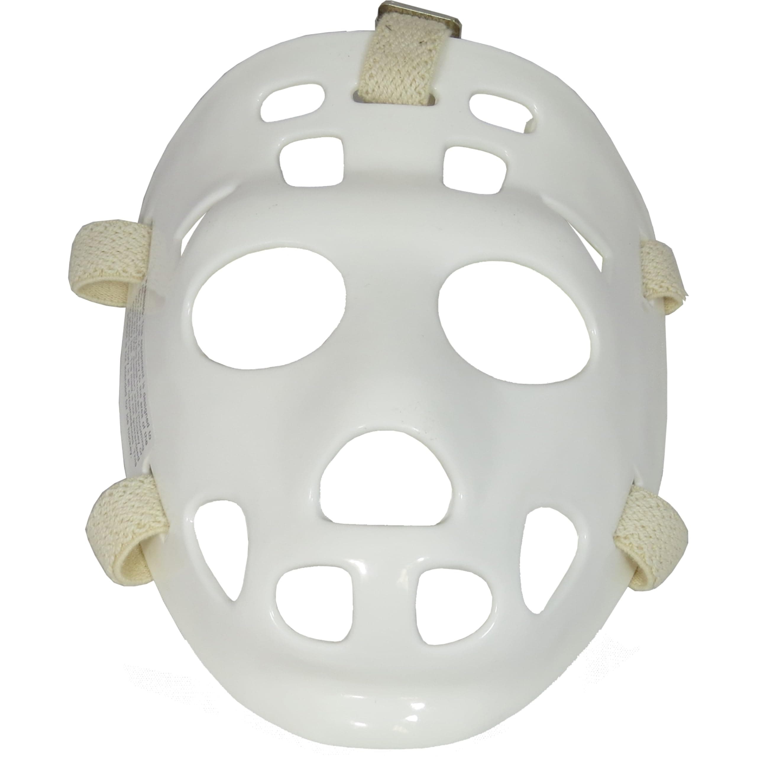 MyLec Pro Goalie Mask, High-Impact Plastic, Hockey Helmet Ventilation Holes & Adjustable Elastic Straps, Secure Fit, Halloween Mask (Black, Small)