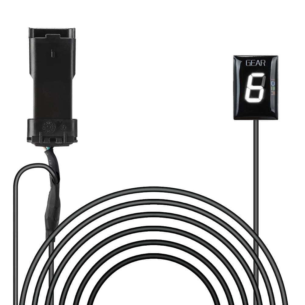 Waterproof Motorcycle Gear Indicator White LED Shift Light for Ducati Hyper Monster Scrambler Supersport Superbike (White)