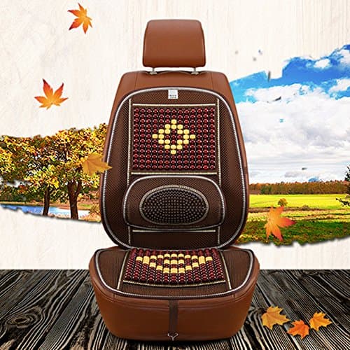 Levenli 1 PCS Natural Wood Bead Seat Cover Cool Massage Comfort Seat Cushion (Brown)