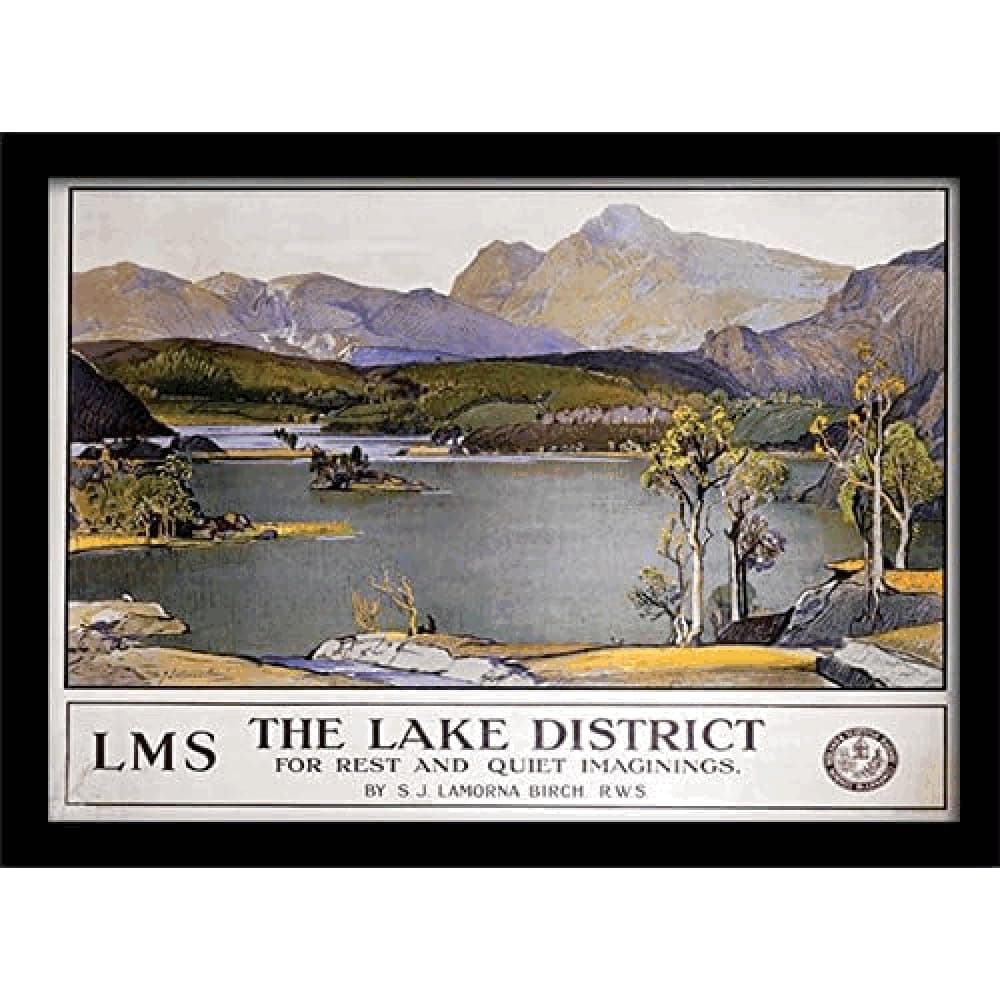 National Railway Museum FP10168P-PL The Lake District (1) Framed 30 x 40cm Print, MDF, Multi-Colour, 42 x 32 x 2.4 cm