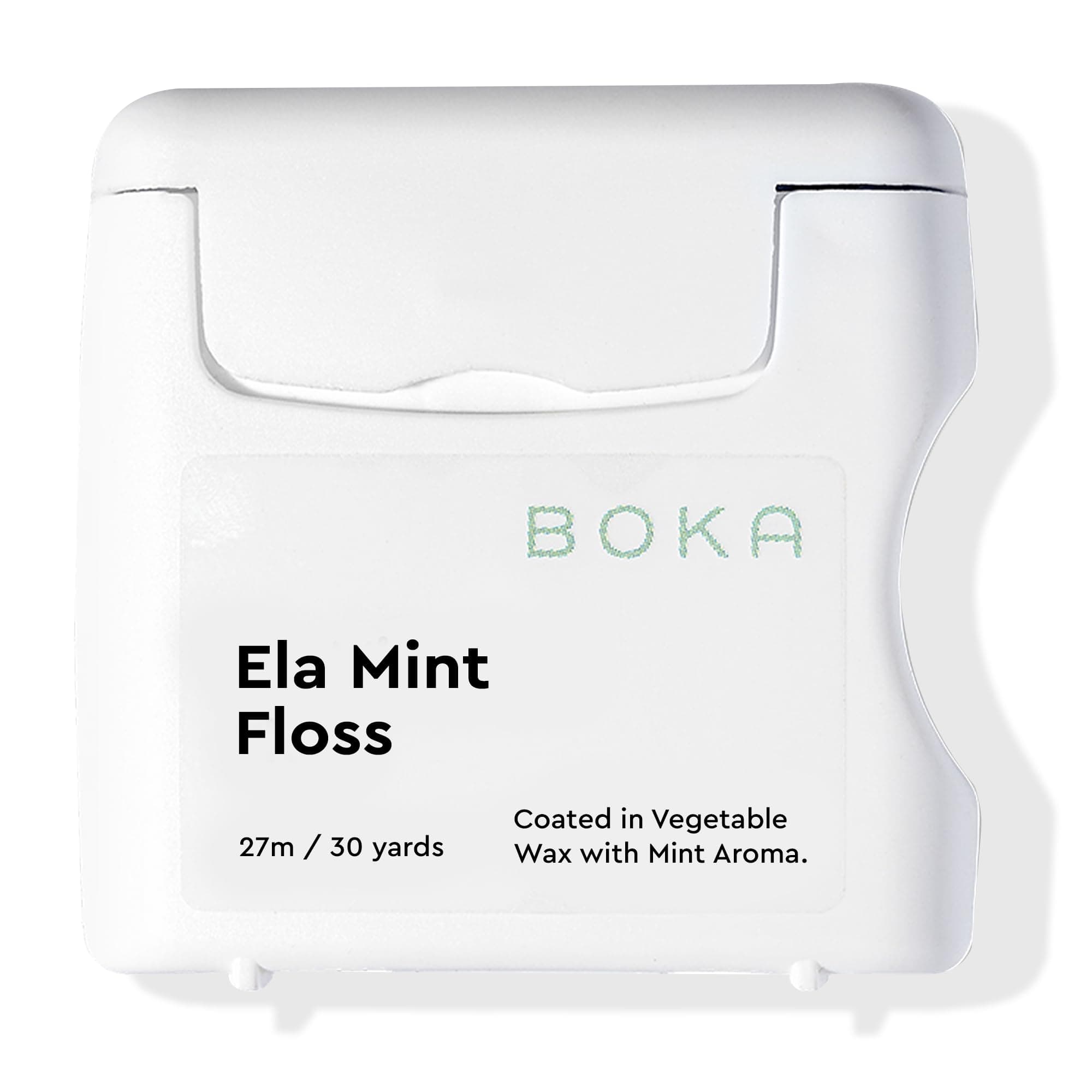 Boka Ela Mint Woven Dental Floss, Made from Natural Vegetable Wax, Teflon-Free, 27 Meters of Waxed Floss (Pack of 1)