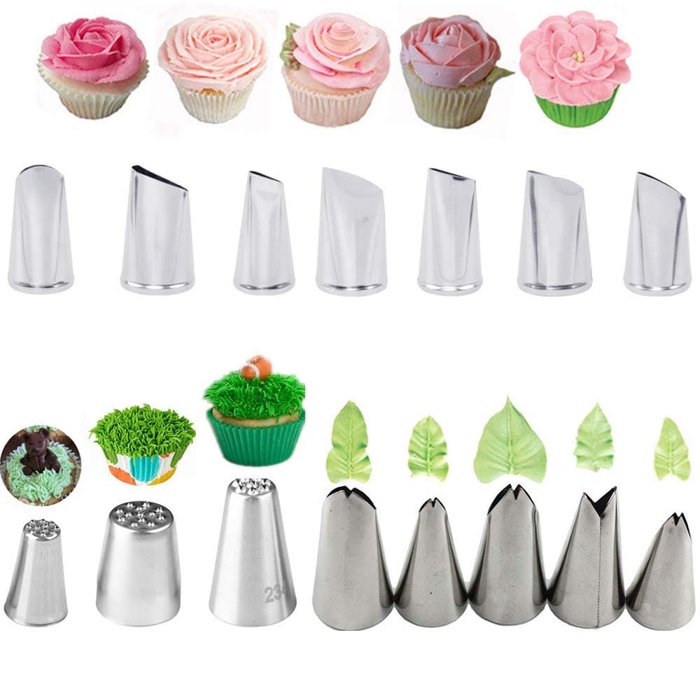 Symphony Wire Tips, Stainless Steel Icing Piping Nozzles For Pastry Fondant Tools (MIXED)