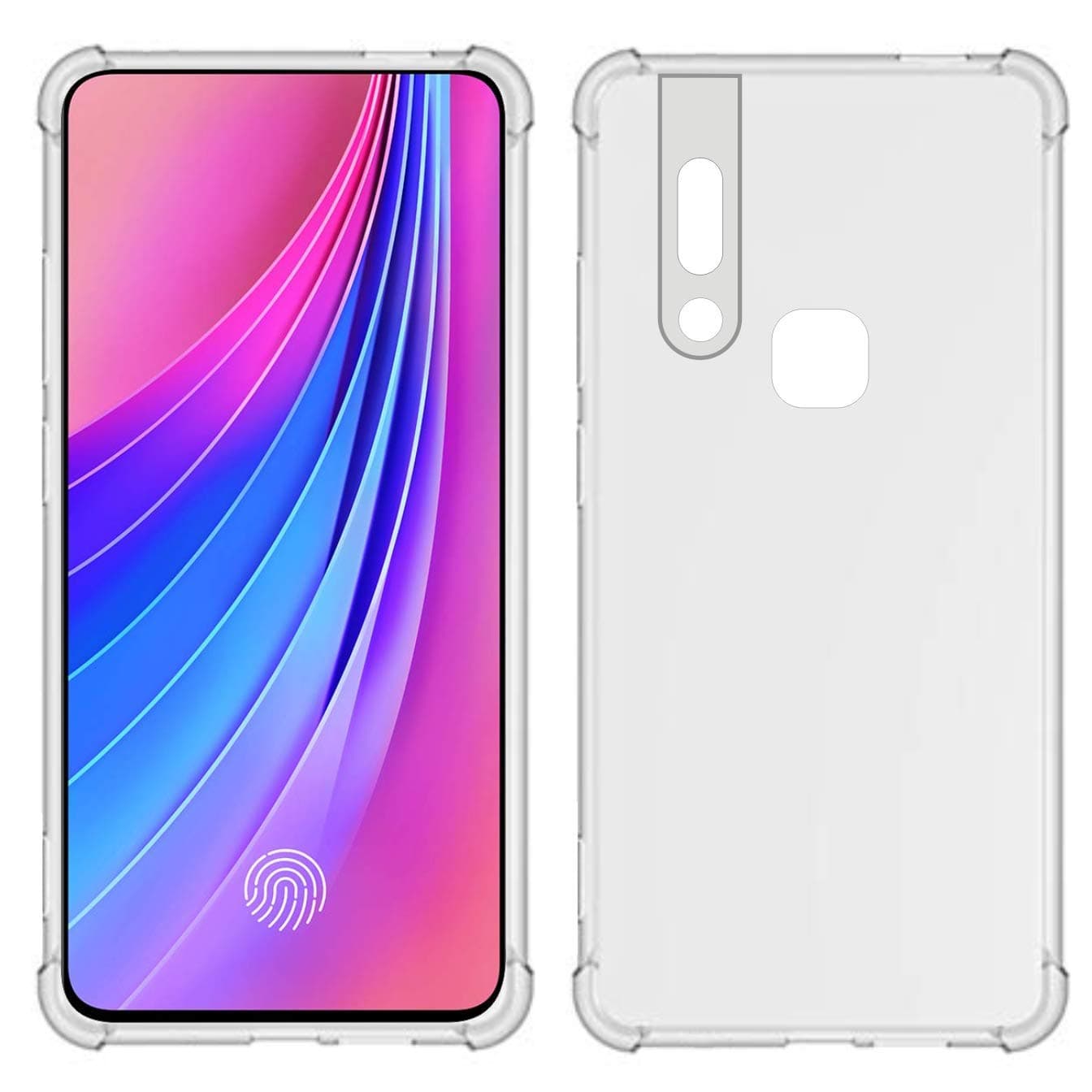 TIYA Case Clear for VIVO V15 TPU Four Corners Cover Transparent Soft