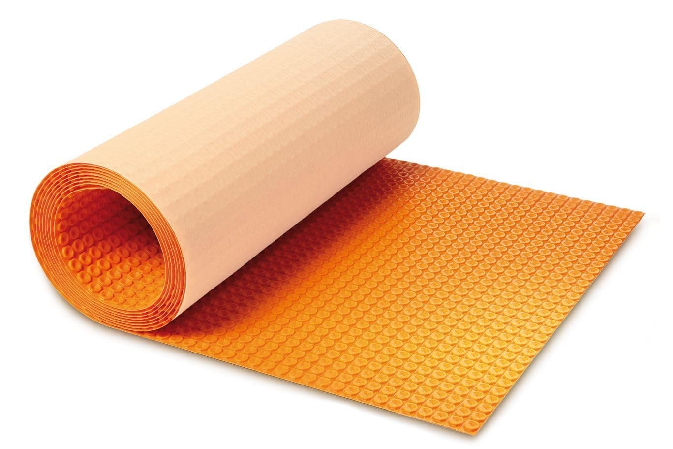 Ditra-Heat Electric Floor Heating Membrane with Uncoupling, Waterproofing, Vapor Management and Load Support - Ideal for Tiles and Stone - 1/4" Thickness, 134.5 Square Feet Roll - DH512M