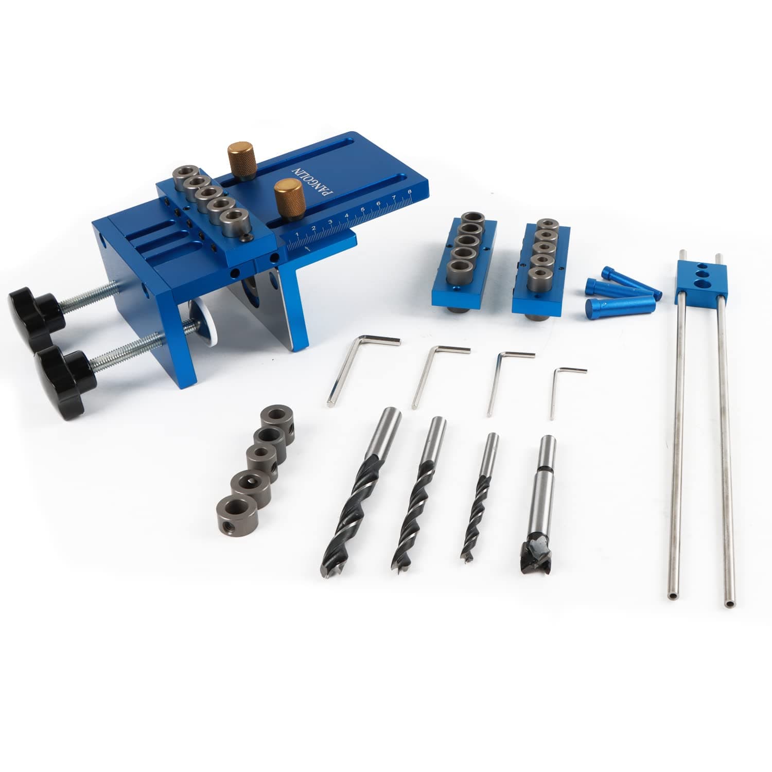 Universal High Precision Jig Dowel Cam Jig Minifix Jig Kit, PANGOLIN Wood Hole Drilling Guide Woodworking Position for DIY Wood working,Furniture Repair or handyman,and Keep with 5 Year Warranty.