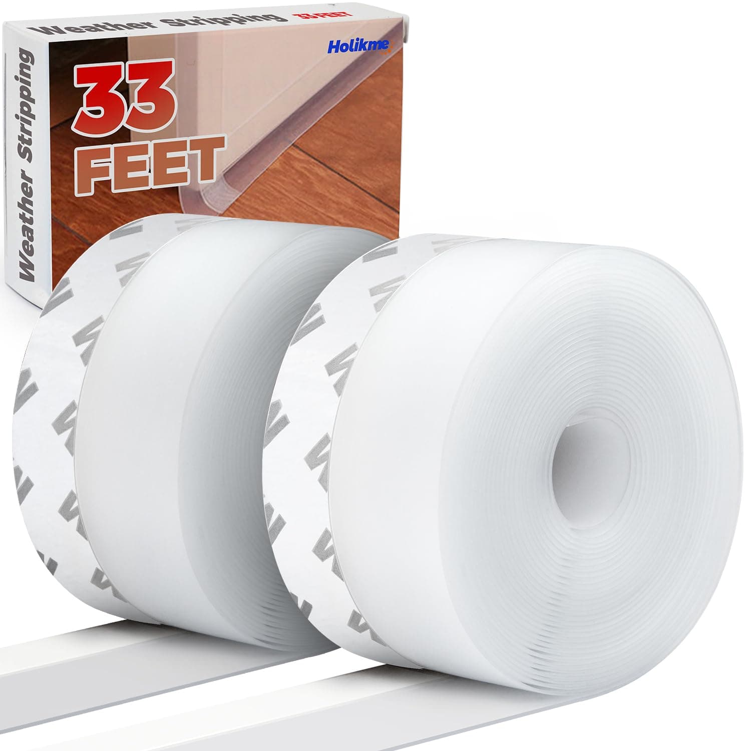 Holikme Silicone Door Seal Strip 4.5cm W-9m Door Seal Strip for Windows Doors