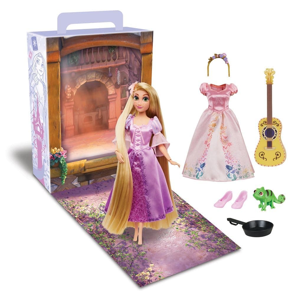 Store Official Rapunzel Story Doll, Tangled, 11 Inches, Fully Posable Toy in Glittering Outfit - Suitable for Ages 3+ Toy Figure, Gifts for Girls, New for 2023?