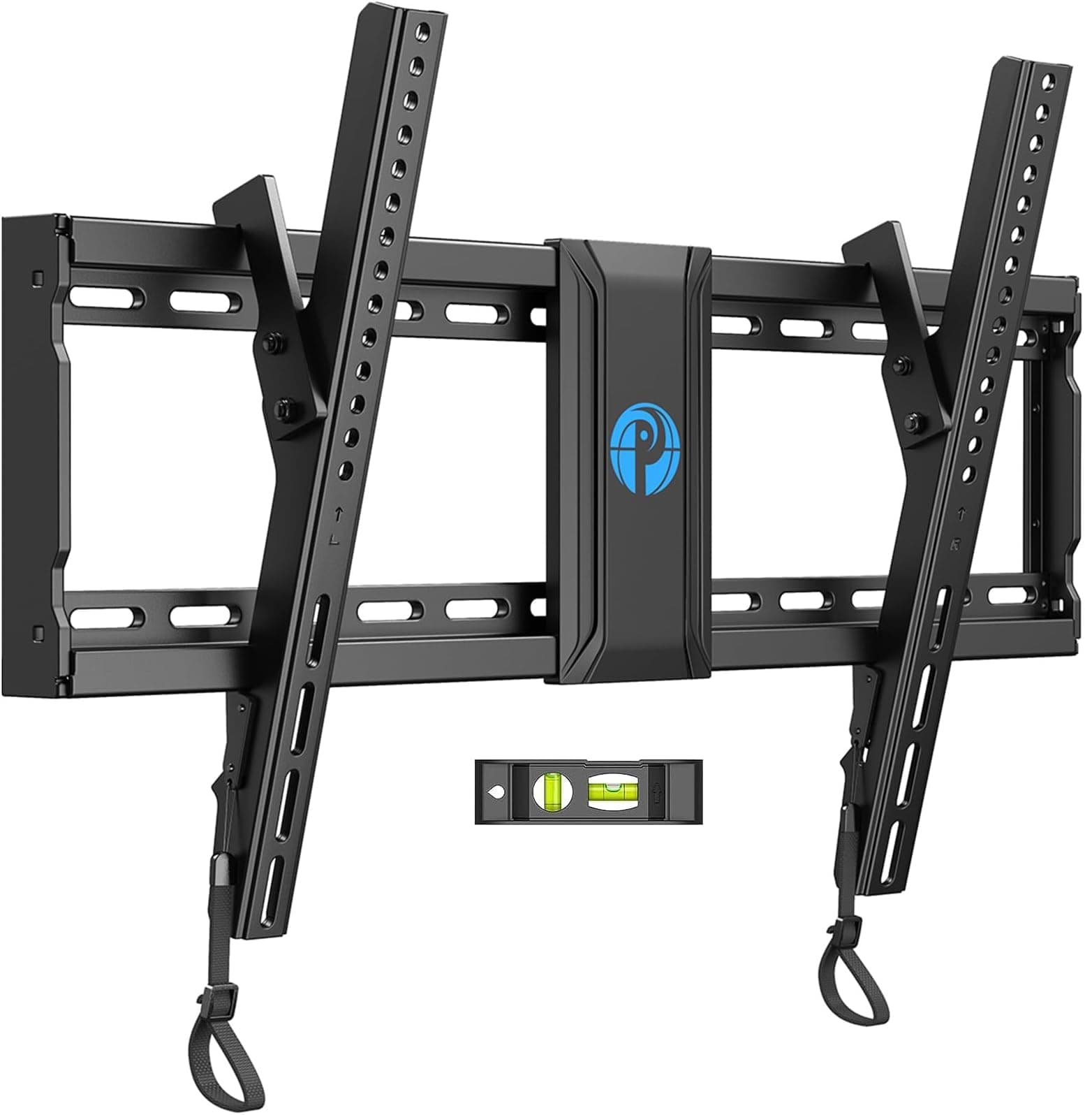 TV Wall Mount for Most 37–82 inch TVs up to 132 lbs, Tilting Low Profile TV Mount with Adjustable Pull Cords, TV Mount Tilt 0~8°, Max VESA 600x400mm, PILT7