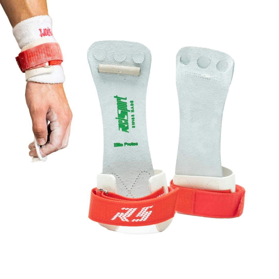 - Reisport Protec High Bar Gymnastics Grips for Men - Triple Strength Leather Hand Grips for Gymnastics Bars - Gymnastics Equipment & Accessories for Advanced Gymnasts