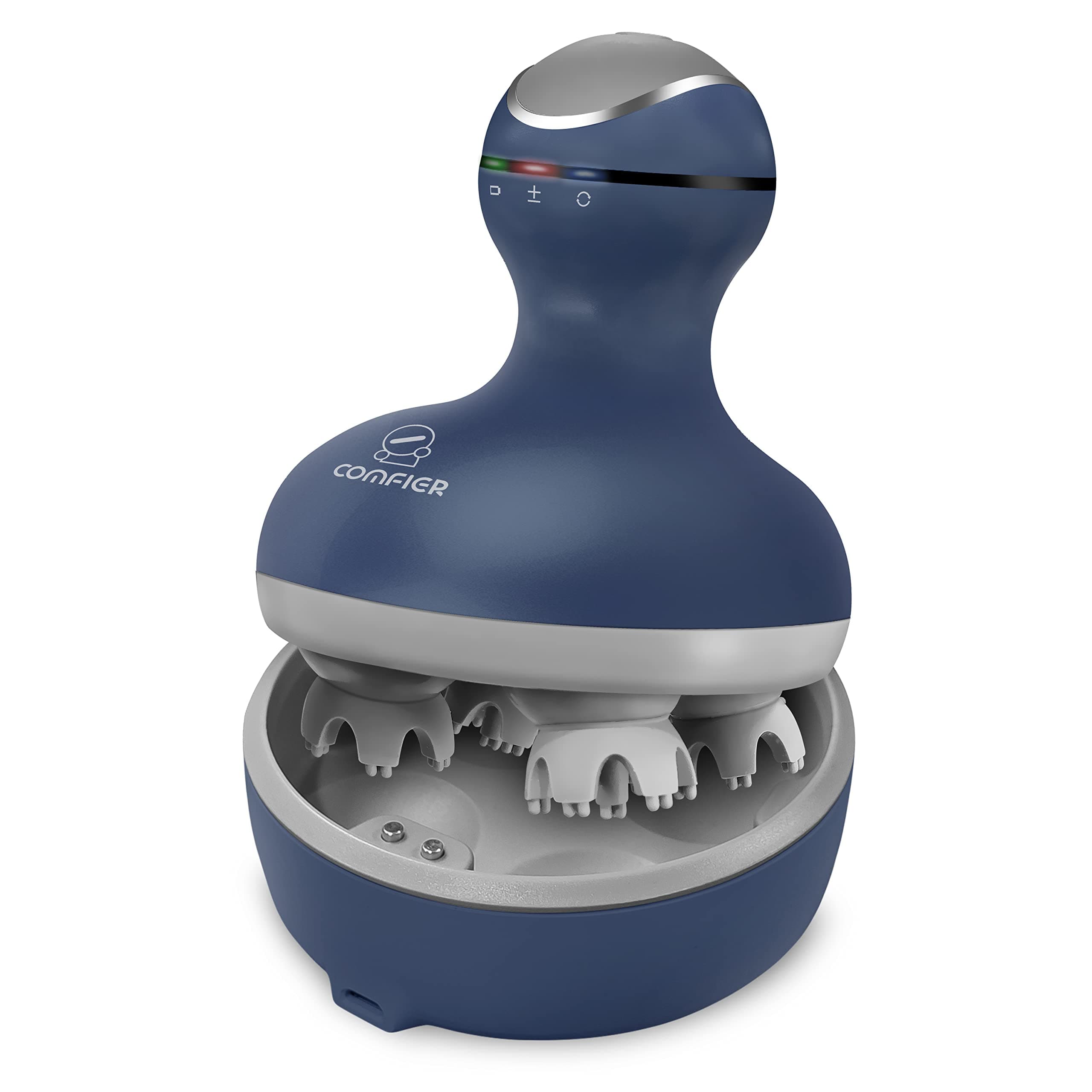 COMFIER Cordless Scalp Massager Hair Growth with 3 kneading Modes, Gifts,Waterproof Head Massage with 8 Claws for Deep Cleansing,Head Scratcher,Body Massager for Stress Relief,Cat Massage