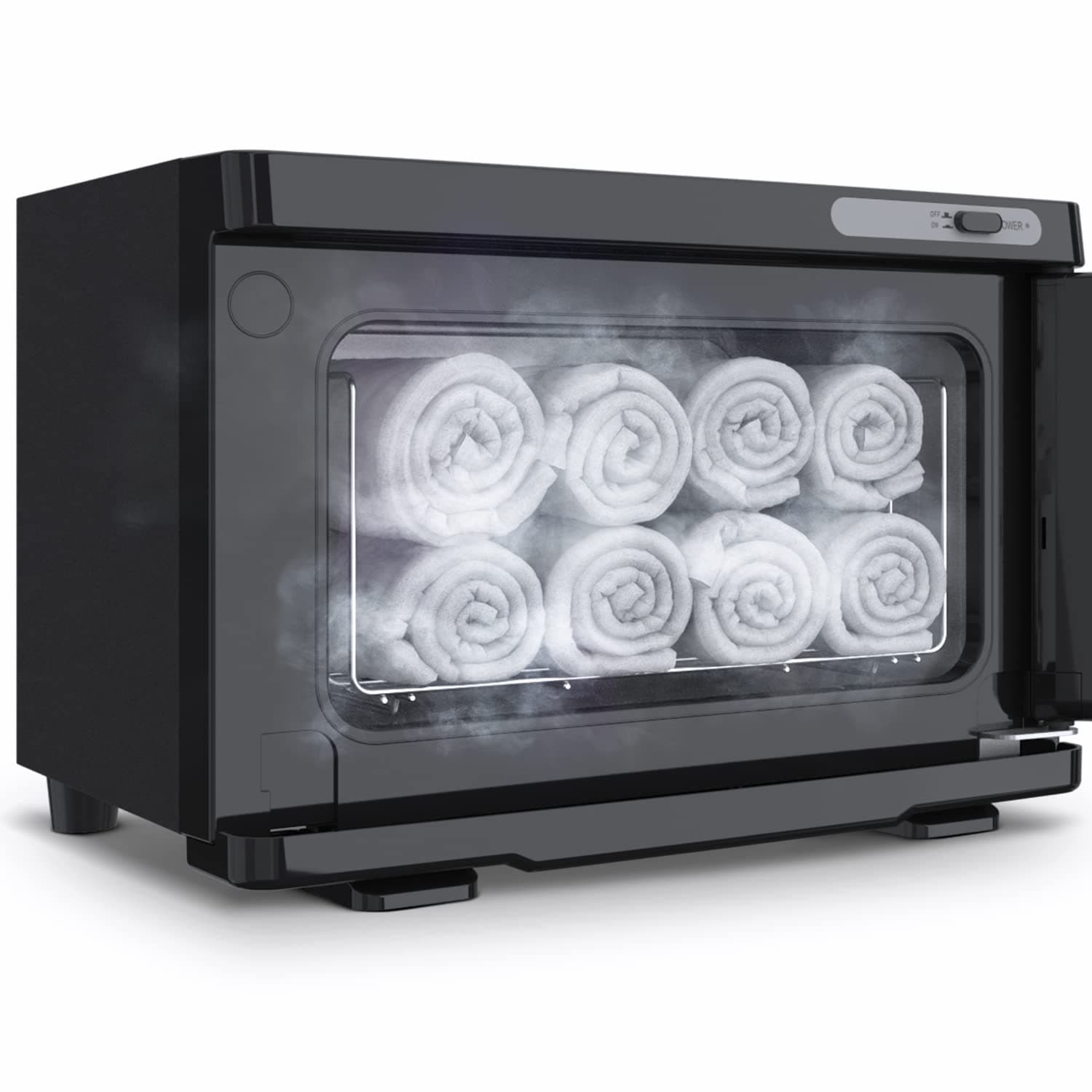 Towel Warmer Cabinet, 7L Hot Bath Towel Warmer Heating Use for Facial Spa, Hair Beauty, Salon Equipment and Home - Black