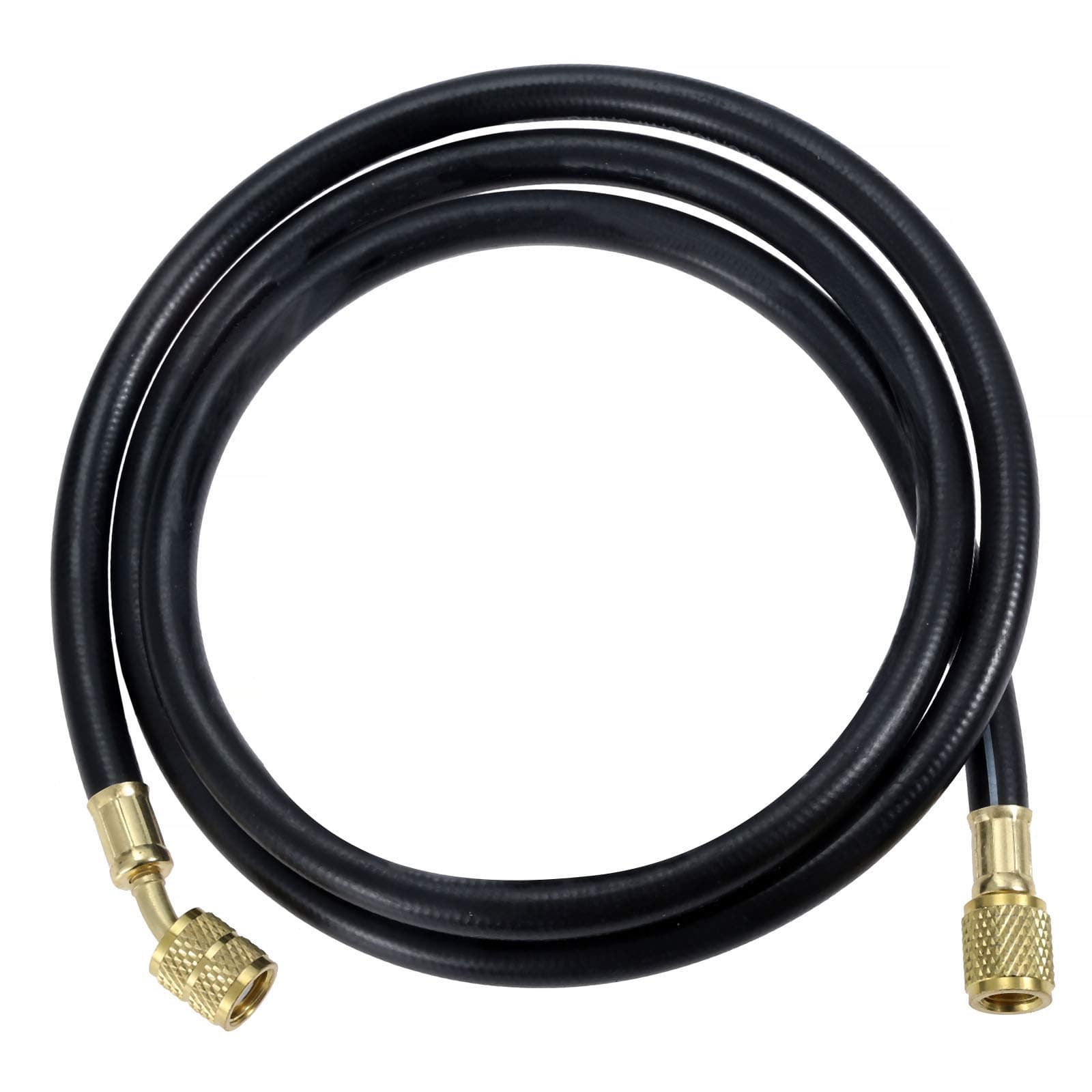 gohantee R410A AC Refrigerant Charging Hoses, 59“ HVAC Charging Hose with 1/4’’ SAE Female Flare, 800PSI Working Pressure for R410A R22 R134A R12 R502 Air Condition System Maintenance