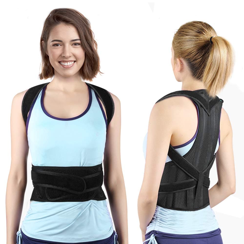 Posture Corrector for Women & Men,RTDEP Adjustable Back Brace & Shoulder Support Body Shaper Improves Posture and Provides Lumbar Back Brace| Lower and Upper Back Pain Relief(S)