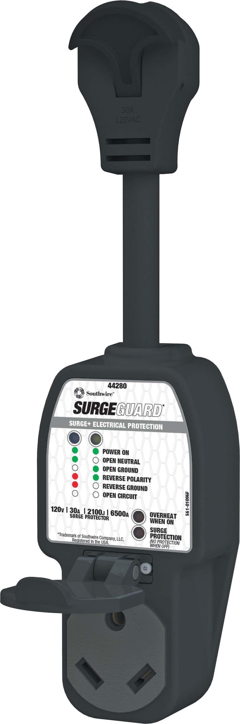Surge Guard 30 Amp Portable RV Surge Protector with Enhanced Diagnostics, 2100 Joules, 44280