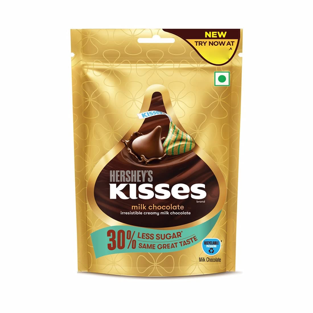 HERSHEY'S Hershey Kisses Milk Chocolate|30% Less Sugar| 36 Gram