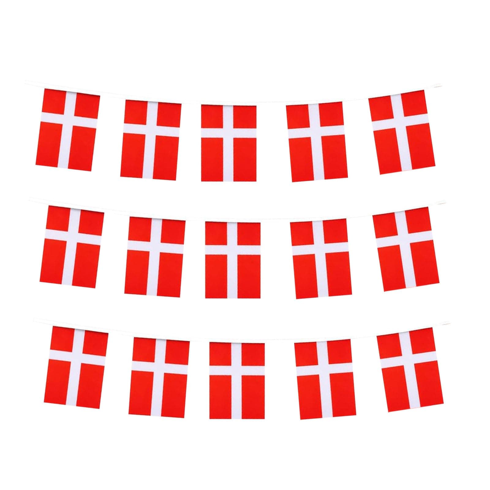 Denmark Flag Danish Flag, Small String Denmark Flags Mini Danish Flags Banner, Used for Party School Sports Events Patriotic Festival Decorations