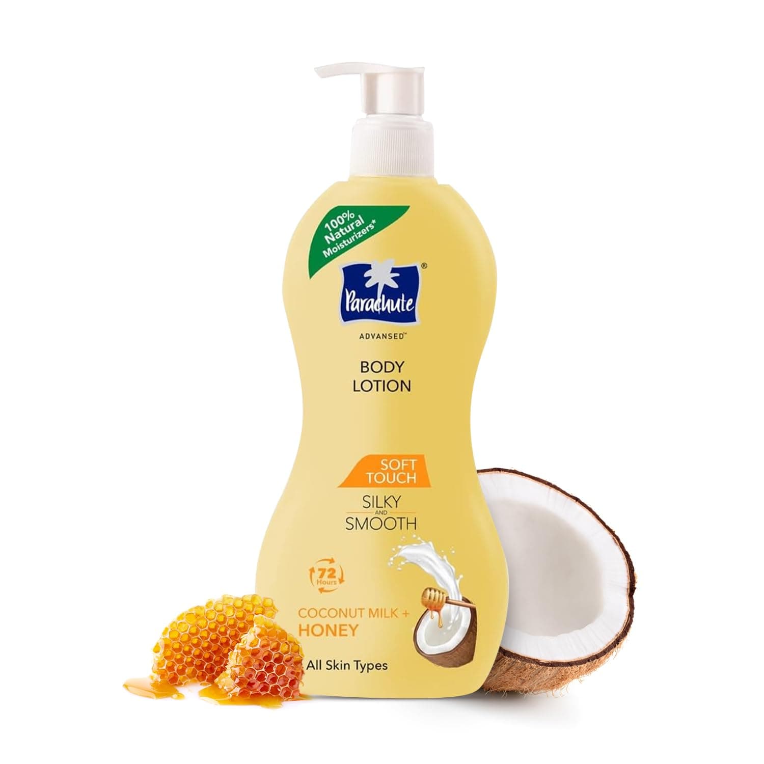 Parachute Advansed Body Lotion Soft Touch, With Honey Silky Smooth Skin,100% Natural Moisturizes Pure Coconut Milk 400 Ml