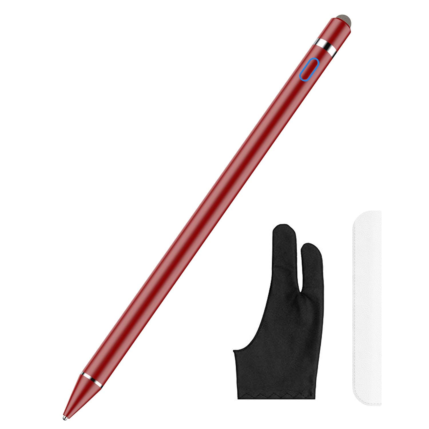 Stylus Pen for Touch Screens, XIRON Rechargeable 1.5 mm Fine Point Active Stylus Pen Smart Digital Pencil Compatible with iPad iPhone and Most Tablets High Precise Pencil with Glove