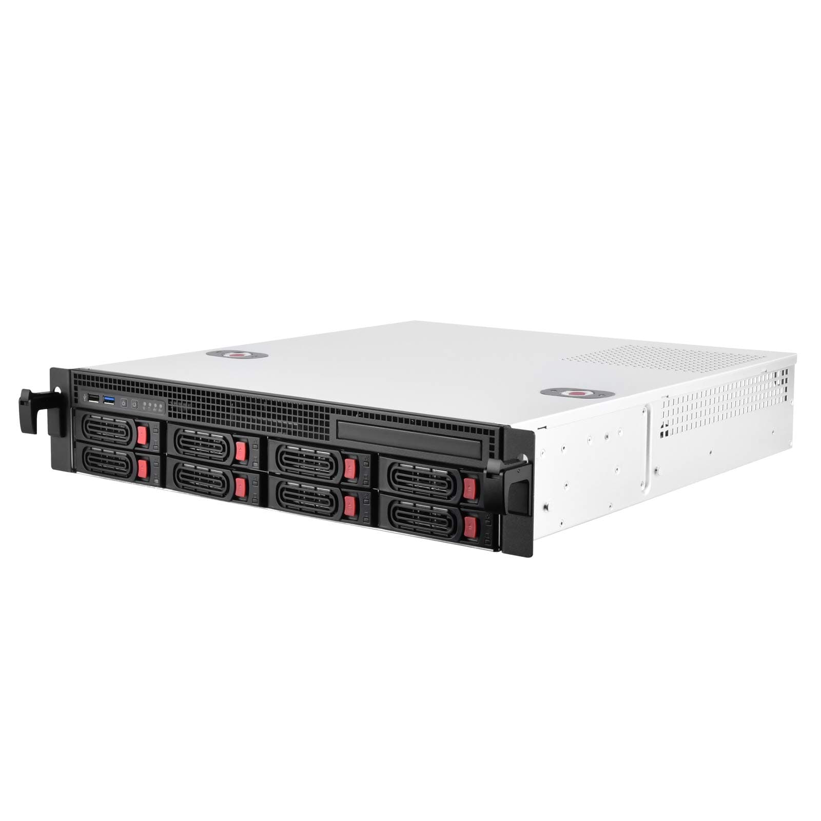 SilverStone Technology SST-RM21-308 - 2U Rackmount Server Case supports 8x SAS/SATA and 6 Gb/s Mini-SAS SFF-8087