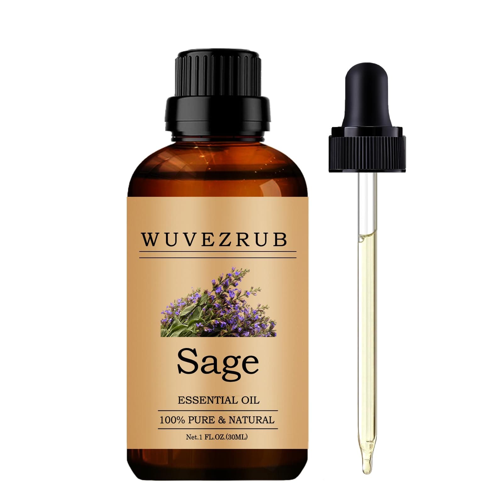 Sage Essential Oils, 30ML Pure and Natural Essential Oil for Aromatherapy Diffuser - 1 Fl Oz