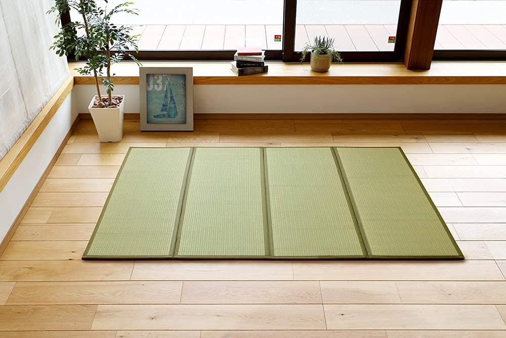 MIINA Japanese Traditional Igusa (Rush Grass) Tatami Mattress, Japanese Floor Mattress, (Full, Natural) 55" x 78"