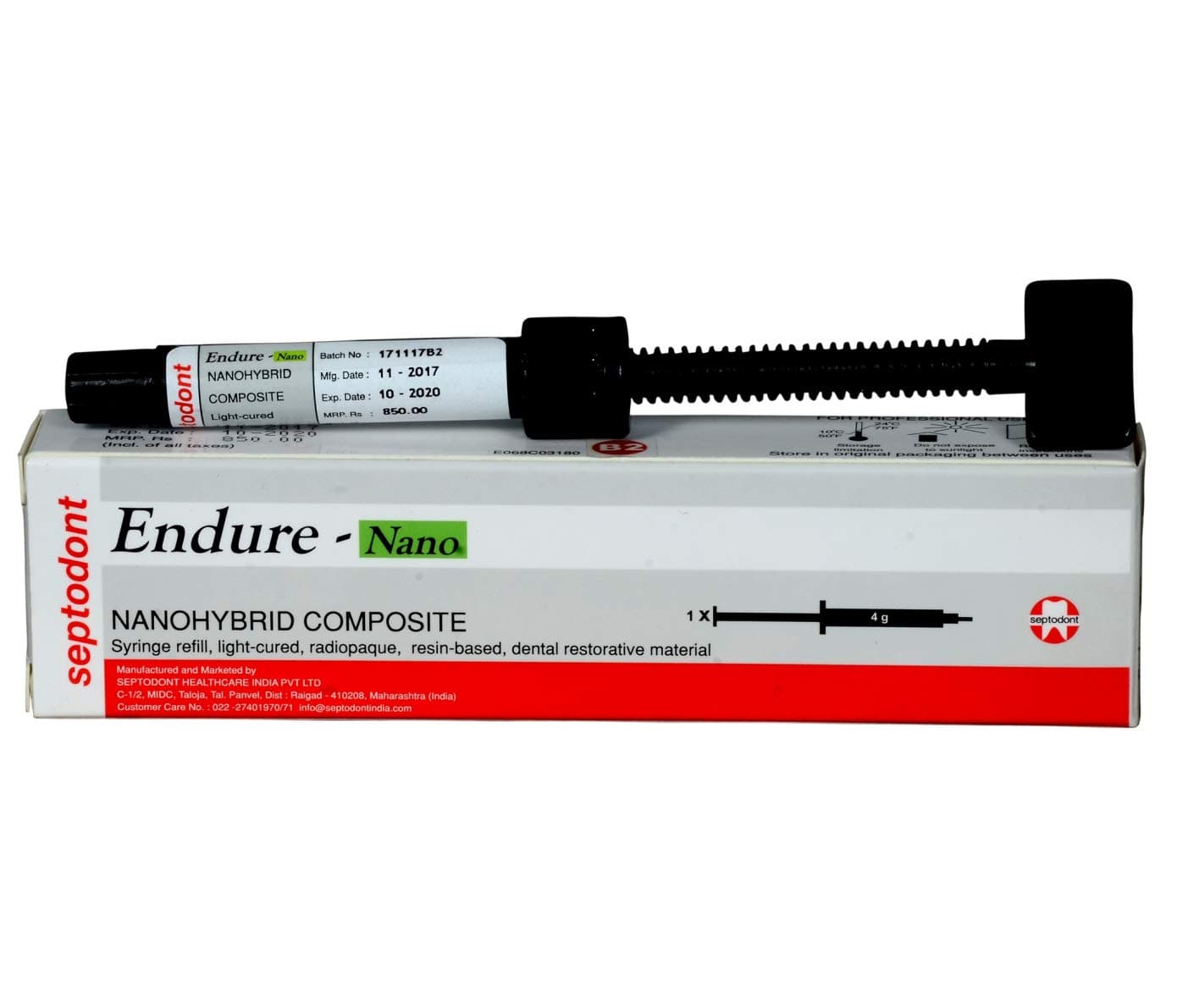 Septodont Endure Dental Nanohybrid Composite Syringe 4gm Shade B2