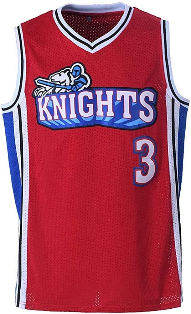 Cambridge #3 Knights Throwback Basketball Jersey Embroidery Small-XXL (Red, Medium)