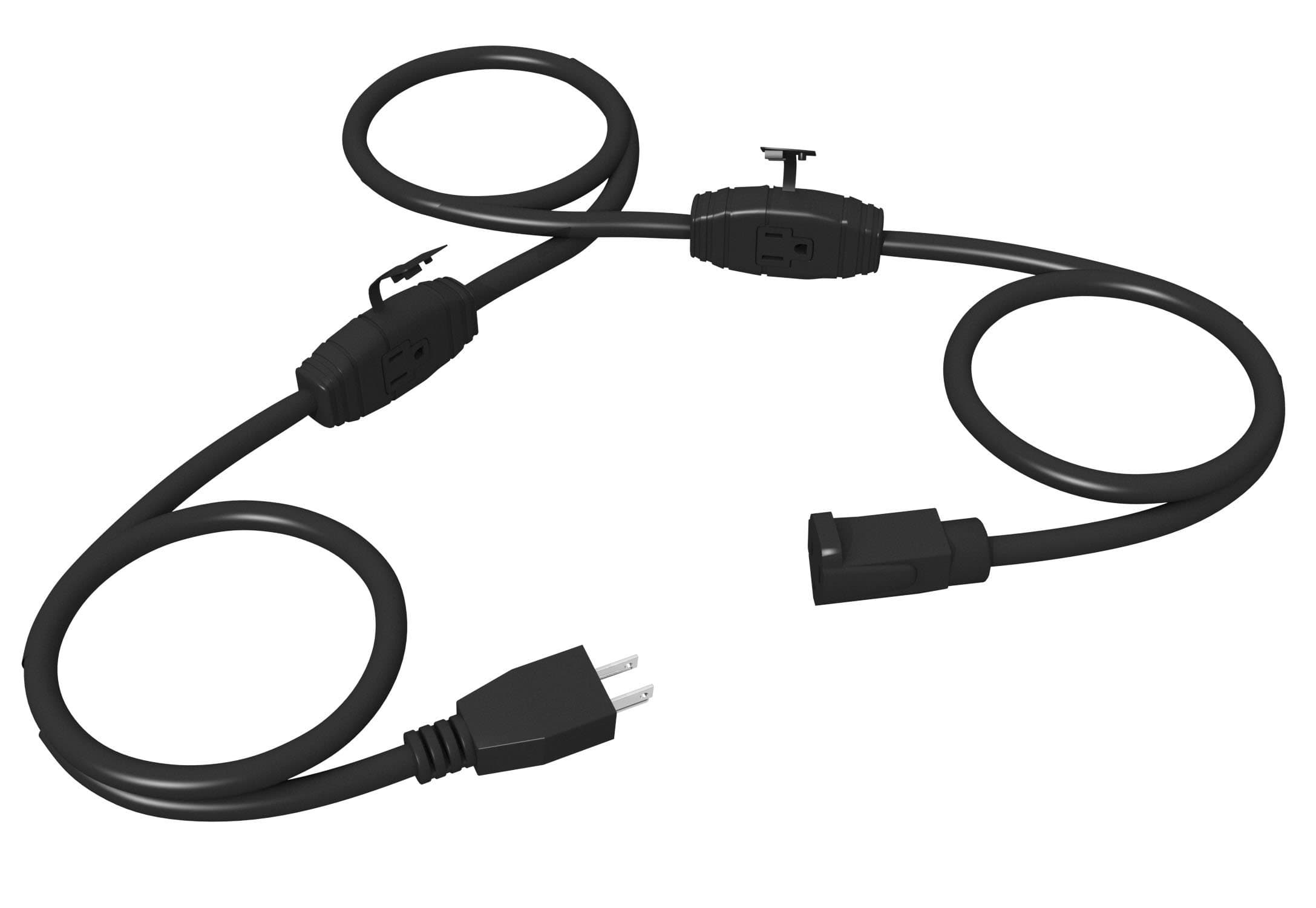 Stanley 31955 PowerMax 3 Grounded 3-Outlet In-Line Outdoor Extension Cord, 12-Feet, Black