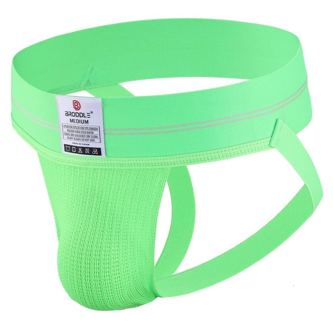 BRODDLE Men's Jockstrap Stretchy Nylon Mesh Pouch Performance Workout Athletic Supporters for Men