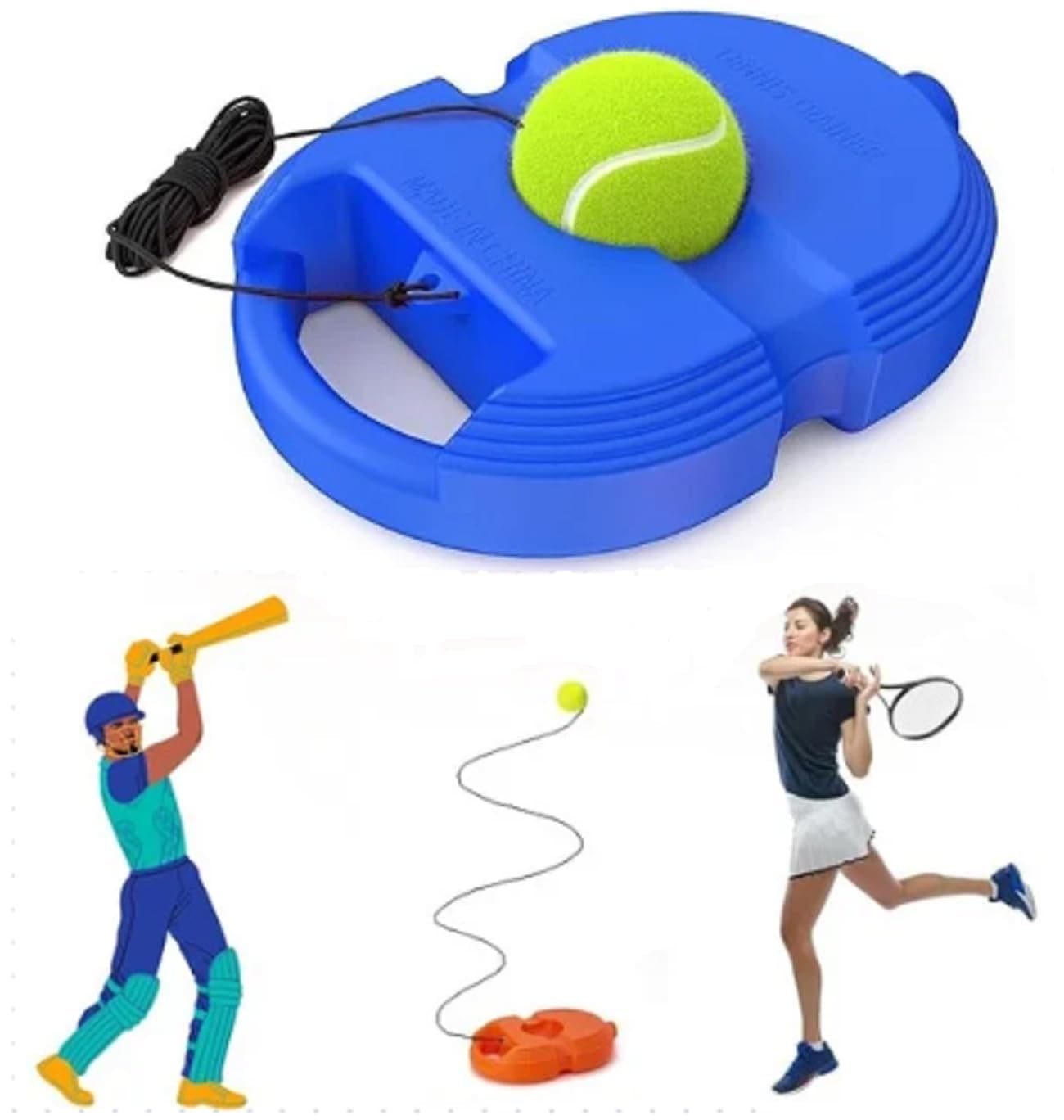 TEKCOOL Table Tennis Trainer Toys for Kids & Adults | Rackets and Balls Base Training Practice Set | Outdoor Indoor Games for Boys & Girls