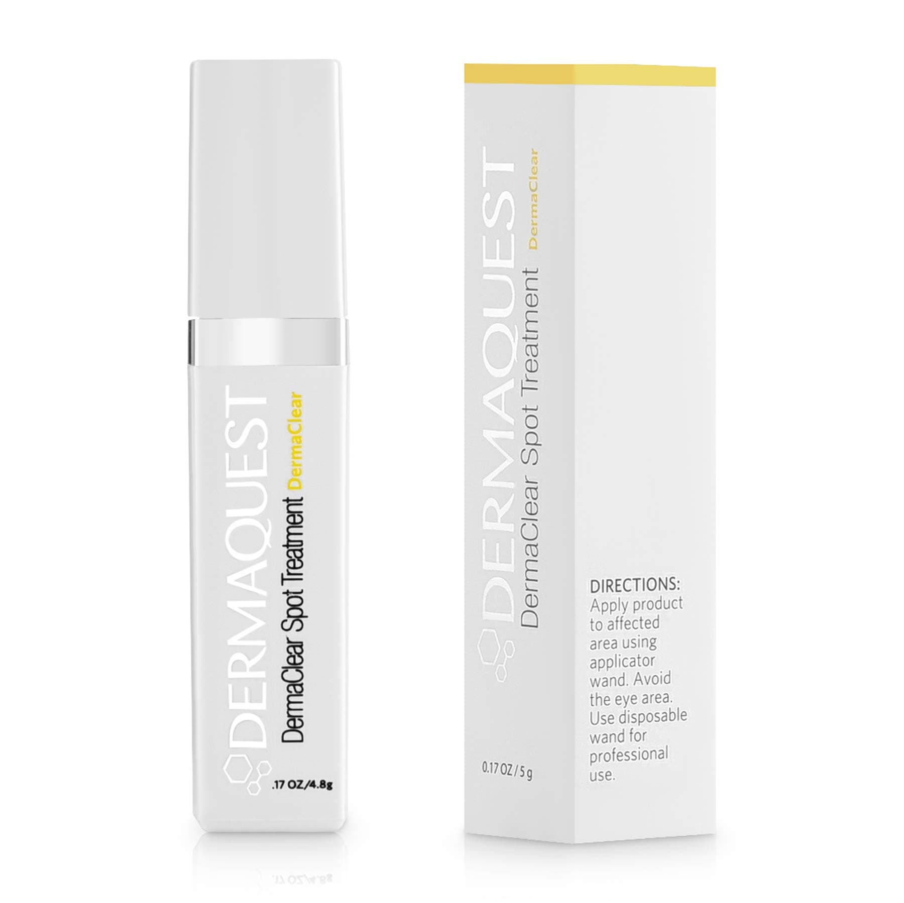 DermaQuest Dermaclear Acne Spot Treatment With 10% Benzoyl Peroxide, Lilac Stem Cells & Colloidal Silver - For Adults, Teens, Men, & Women (0.17oz)