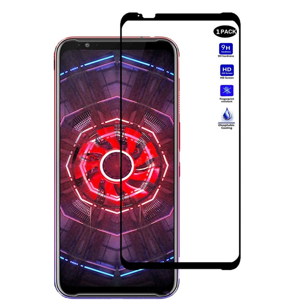 XMTON ZTE Nubia Red Magic 3 6.65" Screen Protector,Full Coverage 2.5D 0.3mm 9H Hardness Tempered Glass Clear Screen Protector for ZTE Nubia Red Magic 3 Smartphone (Black-1)